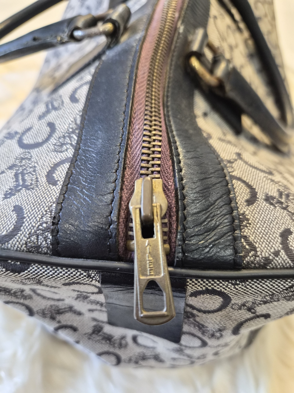 Celine Cream & Black Monogram Travel Duffle - Picture 5 of 14